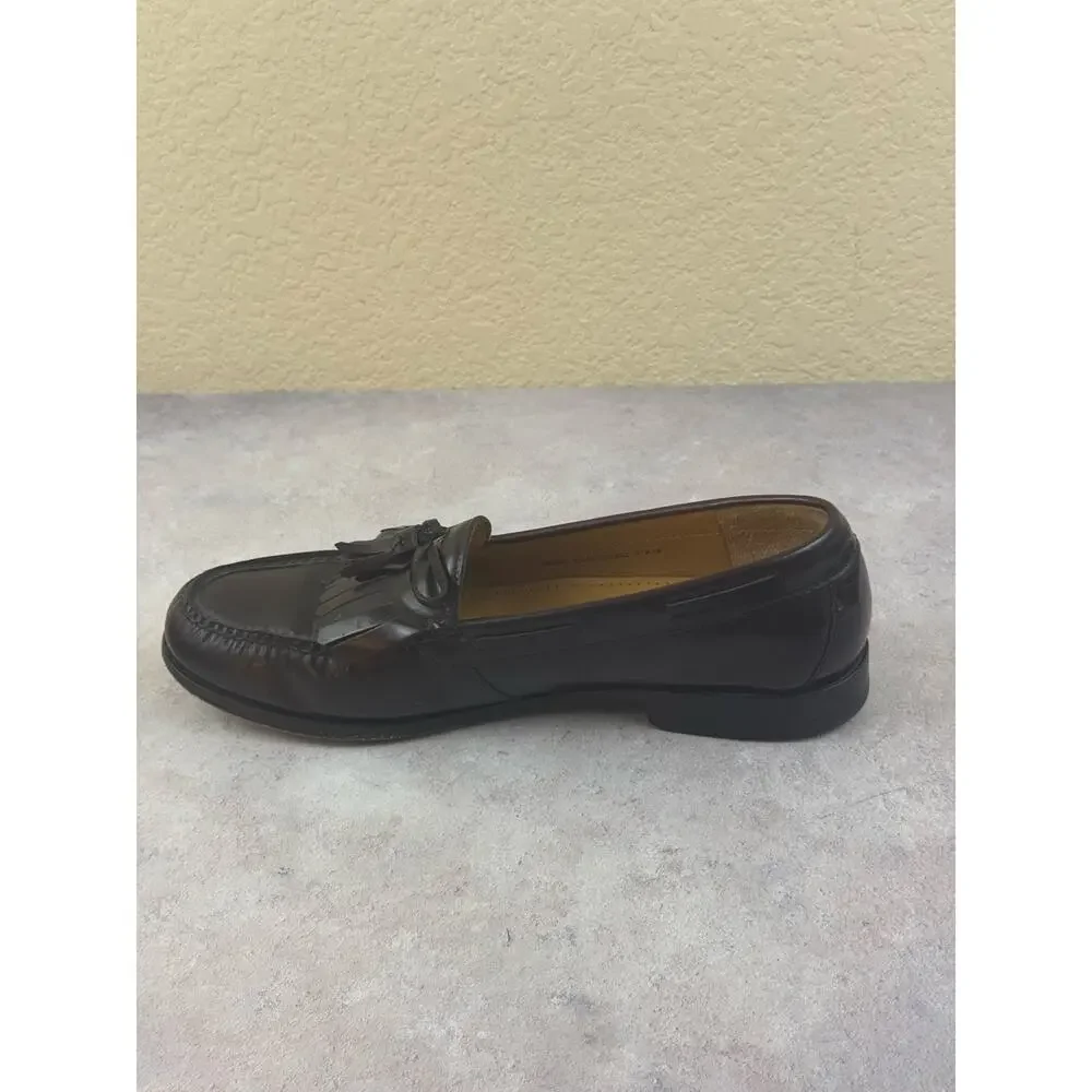 Cole Haan Burgundy Leather Tassel Loafer Men's Dress Shoes Size 9.5 D